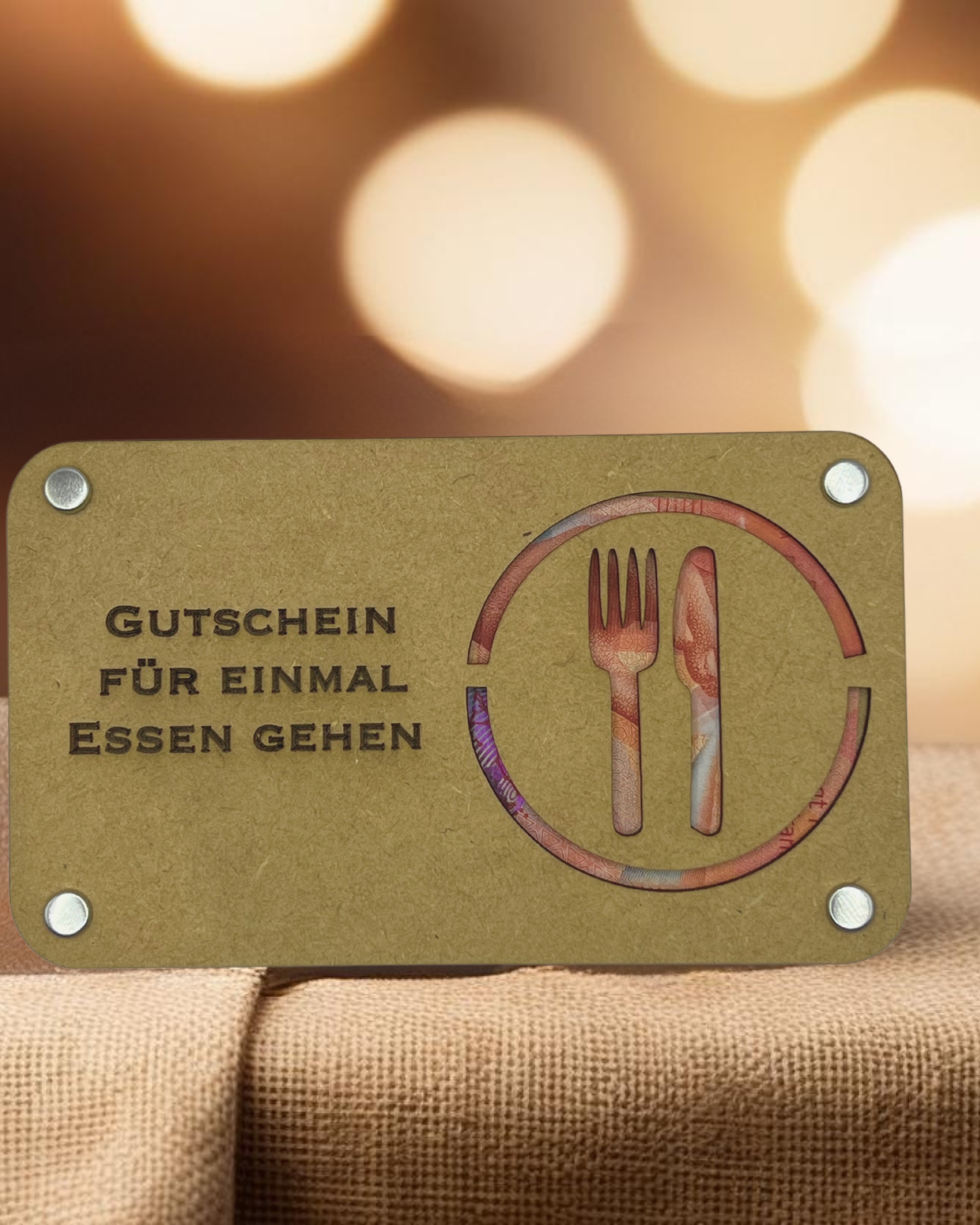 Geschenkkarte - Gutschein Essen Personalisierbar