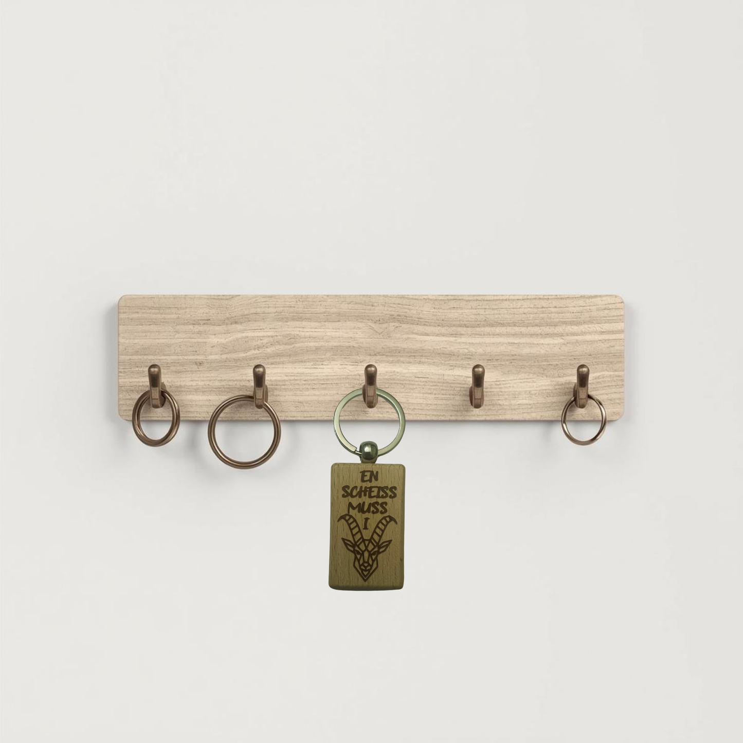 Holz-Schlüsselanhänger-en scheiss