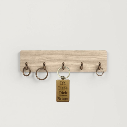 Holz-Schlüsselanhänger-Ich Liebe dich