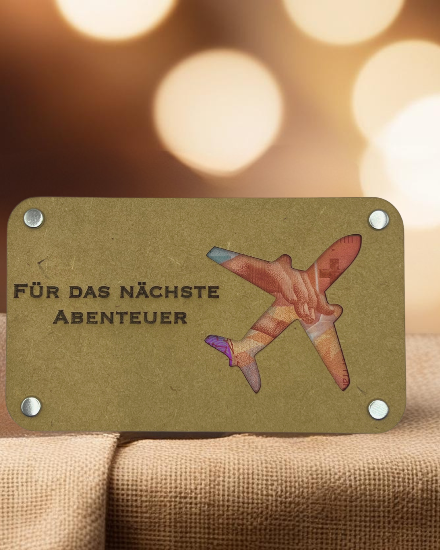 Nächste Abenteuer Holz Geschenkkarte