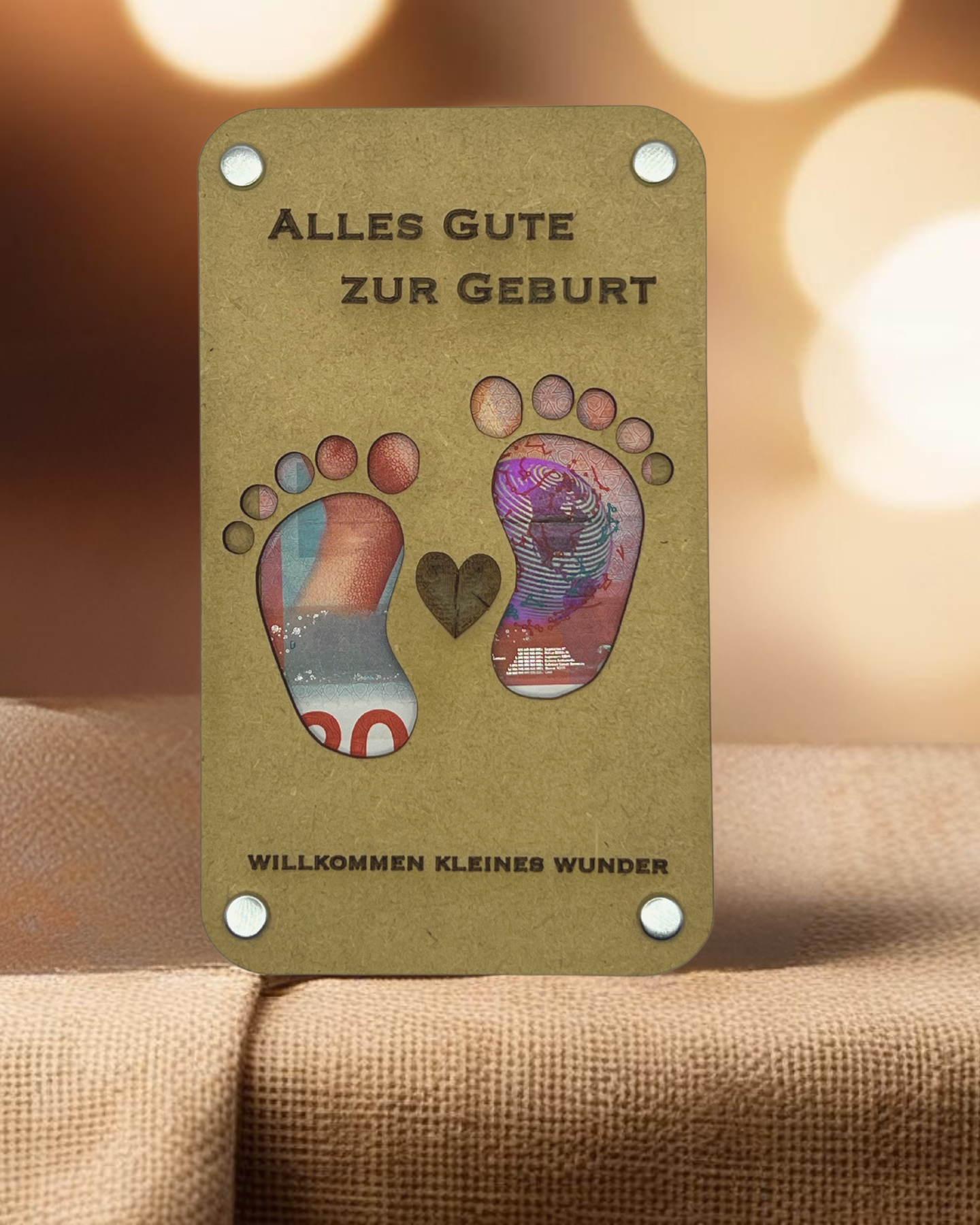 Geschenkkarte - Zur Geburt  Personalisierbar