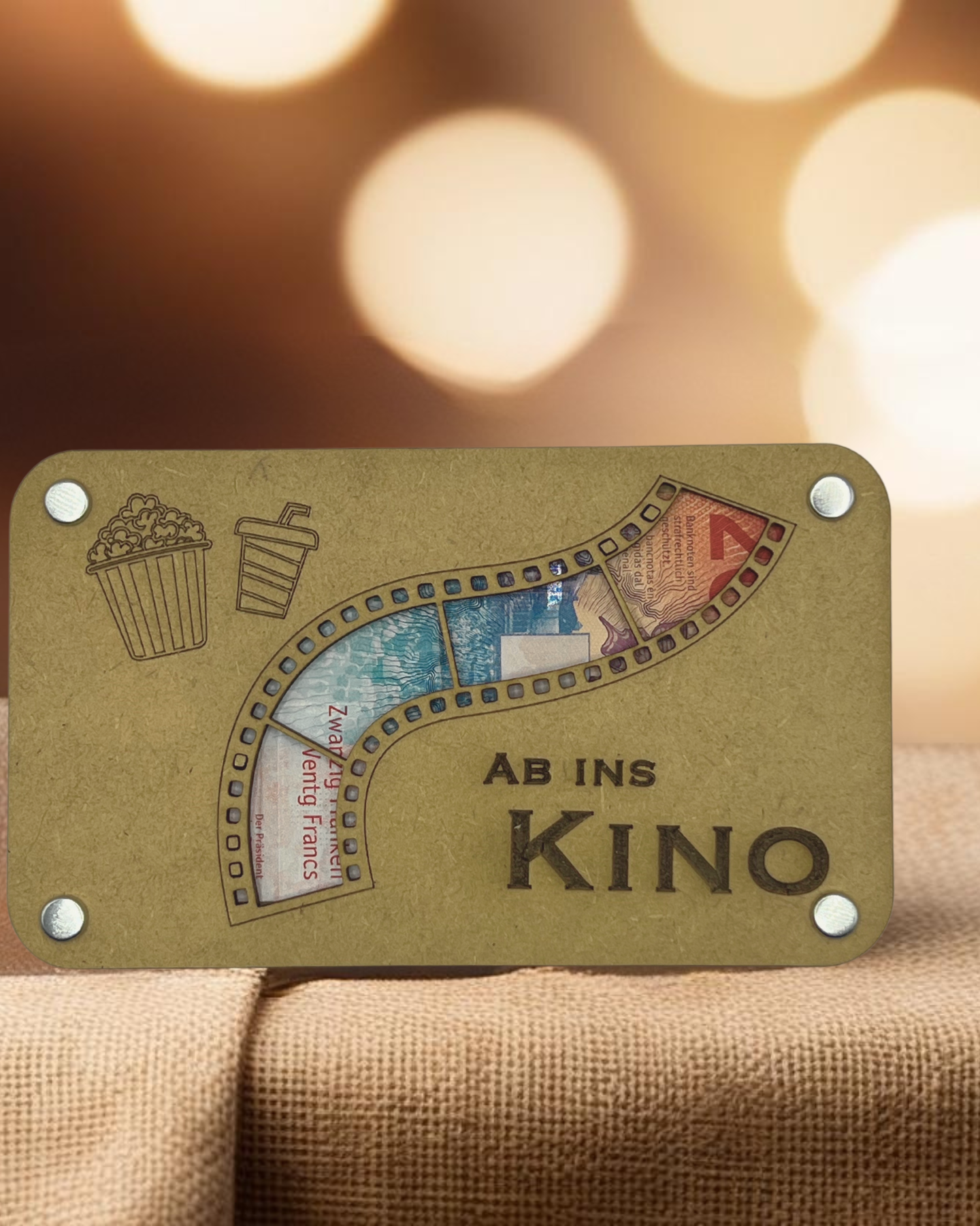 Geschenkkarte - Kino  Personalisierbar