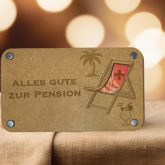 Pension Holz Geschenkkarte
